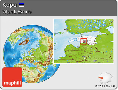 Physical Location Map of Kopu, highlighted country, highlighted parent region