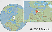 Savanna Style Location Map of Kopu, highlighted parent region, hill shading