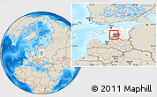 Shaded Relief Location Map of Kopu, highlighted country, highlighted parent region