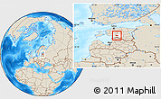 Shaded Relief Location Map of Kopu, highlighted parent region