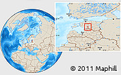 Shaded Relief Location Map of Kopu
