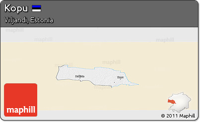 Classic Style Panoramic Map of Kopu, single color outside