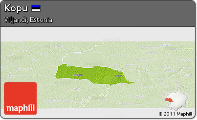 Physical Panoramic Map of Kopu, lighten