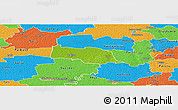 Physical Panoramic Map of Kopu, political outside