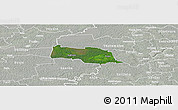 Satellite Panoramic Map of Kopu, lighten, semi-desaturated
