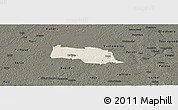 Shaded Relief Panoramic Map of Kopu, darken