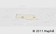 Shaded Relief Panoramic Map of Kopu, lighten, desaturated
