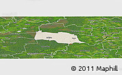 Shaded Relief Panoramic Map of Kopu, satellite outside
