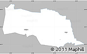 Gray Simple Map of Kopu, single color outside
