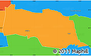 Political Simple Map of Kopu