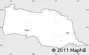 Silver Style Simple Map of Kopu, cropped outside