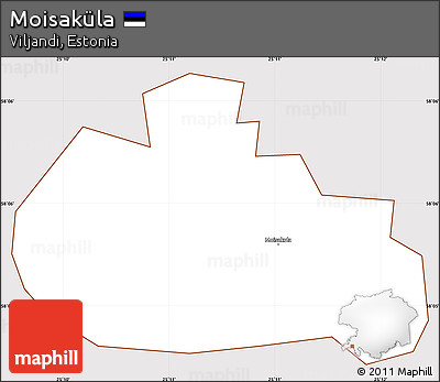 Classic Style Simple Map of Moisaküla, cropped outside
