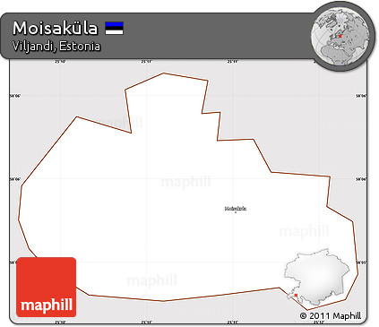 Classic Style Simple Map of Moisaküla, cropped outside