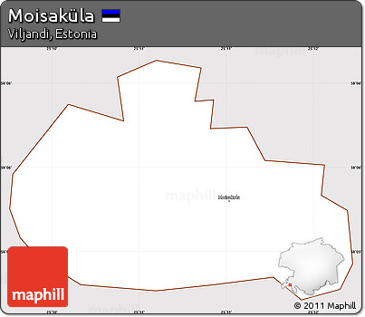 Classic Style Simple Map of Moisaküla, cropped outside