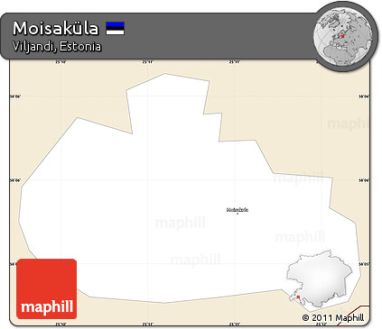 Classic Style Simple Map of Moisaküla