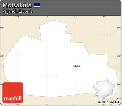 Classic Style Simple Map of Moisaküla