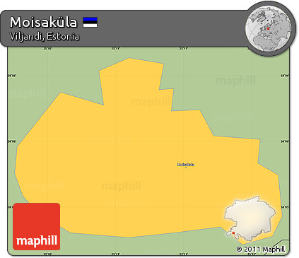 Savanna Style Simple Map of Moisaküla