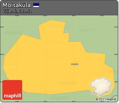 Savanna Style Simple Map of Moisaküla