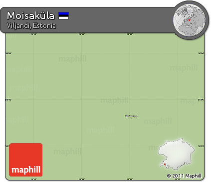 Savanna Style Simple Map of Moisaküla, single color outside