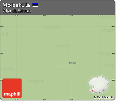 Savanna Style Simple Map of Moisaküla, single color outside
