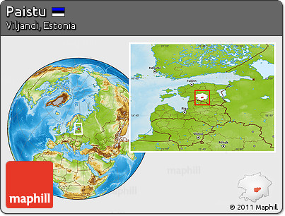 Physical Location Map of Paistu, highlighted parent region