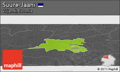 Physical Panoramic Map of Suure-Jaani, darken, desaturated