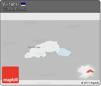 Gray 3D Map of Viiratsi, single color outside