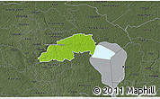 Physical 3D Map of Viiratsi, darken, semi-desaturated