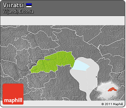 Physical 3D Map of Viiratsi, desaturated