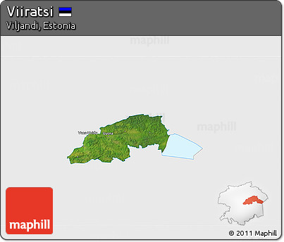 Satellite 3D Map of Viiratsi, single color outside