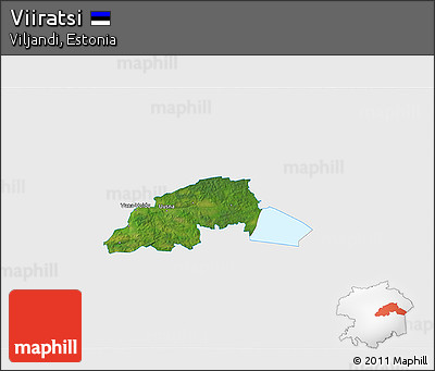 Satellite 3D Map of Viiratsi, single color outside
