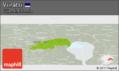 Physical Panoramic Map of Viiratsi, lighten, semi-desaturated