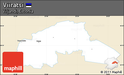 Classic Style Simple Map of Viiratsi, single color outside
