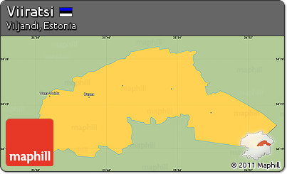 Savanna Style Simple Map of Viiratsi, single color outside