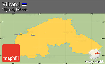 Savanna Style Simple Map of Viiratsi, single color outside