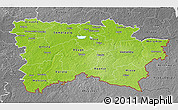 Physical 3D Map of Voru, desaturated