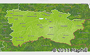 Physical 3D Map of Voru, satellite outside