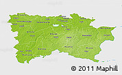 Physical 3D Map of Voru, single color outside