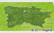 Satellite 3D Map of Voru, physical outside