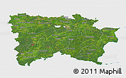 Satellite 3D Map of Voru, single color outside