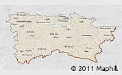 Shaded Relief 3D Map of Voru, lighten, desaturated
