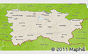 Shaded Relief 3D Map of Voru, physical outside