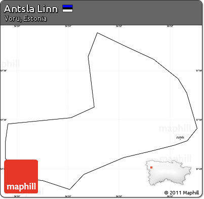 Blank Simple Map of Antsla Linn