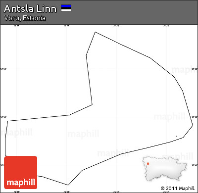 Blank Simple Map of Antsla Linn, no labels