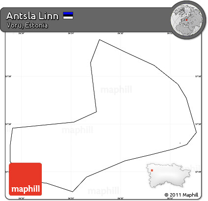 Blank Simple Map of Antsla Linn, no labels
