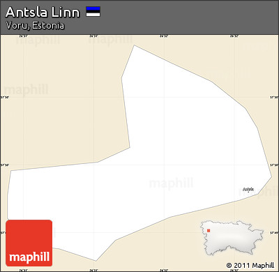 Classic Style Simple Map of Antsla Linn