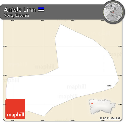 Classic Style Simple Map of Antsla Linn