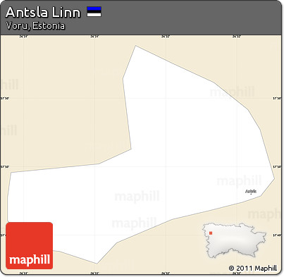 Classic Style Simple Map of Antsla Linn