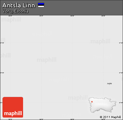 Political Simple Map of Antsla Linn, single color outside