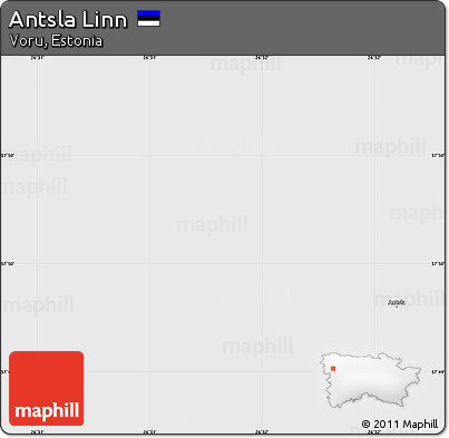 Political Simple Map of Antsla Linn, single color outside